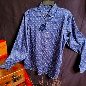 DANIEL CREMIEUX CLASSICS Navy/White Dress Shirt